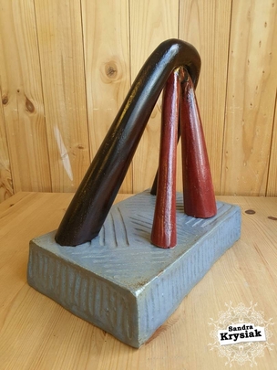 Ángel. Escultura tallada en madera de tilo policromado. 2021