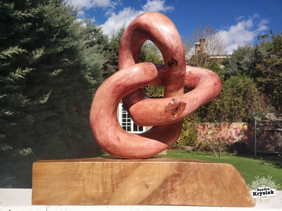 Paco Antequera. Escultura de nudo en madera de tilo. 2019