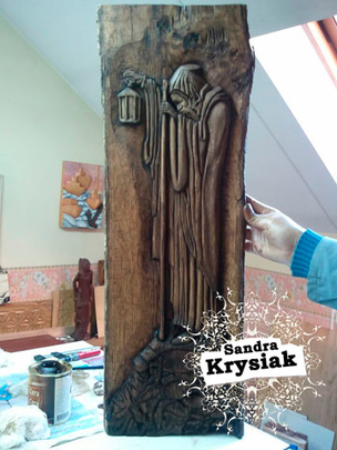 Ricardo - Relieve en Madera de Castaño