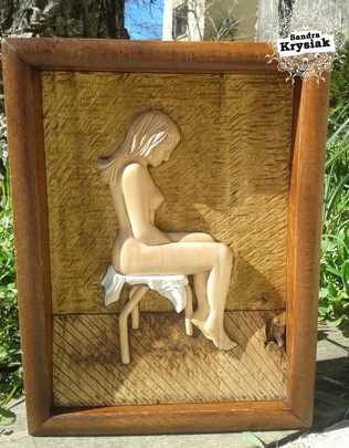 Alberto, talla en haya, 2015