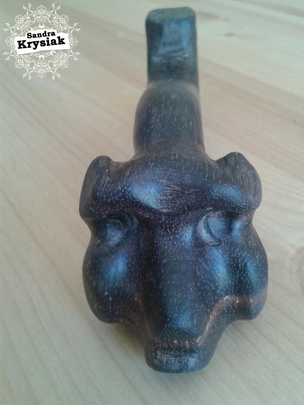 Miguel Jarque. Talla en madera de ébano. 2016