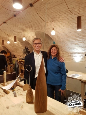 Con Pablo y su nueva obra en Metal y Madera. 2019