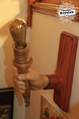 Juan Manuel. Talla en madera de haya, palo rosa y castaño. 2016