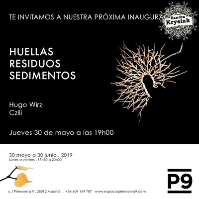 Exposición. Huellas Residuos sedimentos. Mayo - Junio. Galería P9. 2019