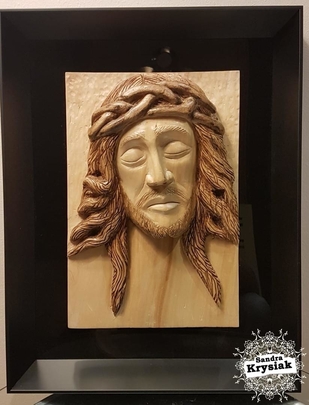 JA Sánchez. Relieve de Cristo. Madera de tilo. 2019