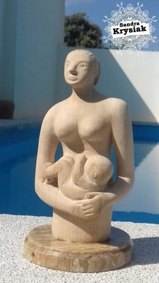 Francoise. Escultura en madera de tilo. 2020
