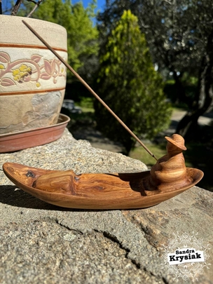 Escultura en madera de olivo. José Luis Estévez.