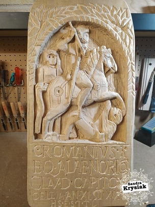 Daniel Ortez. Relieve en madera de tilo. En proceso. 2019