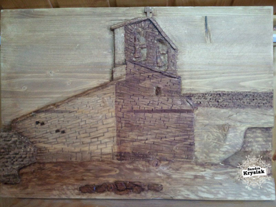 Antonio, relieve en pino