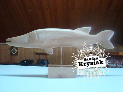 Isidro, pez en madera de Cerezo, 2012