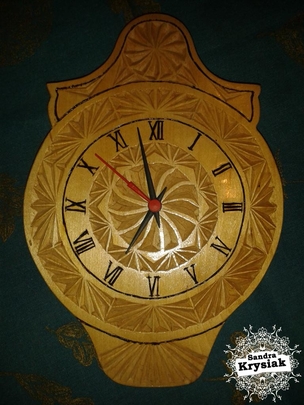 Angel. Relieve de reloj, números romanos. 2015