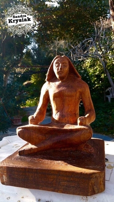 Jose Antonio M.S. Escriba tallado en madera de olmo. 2016